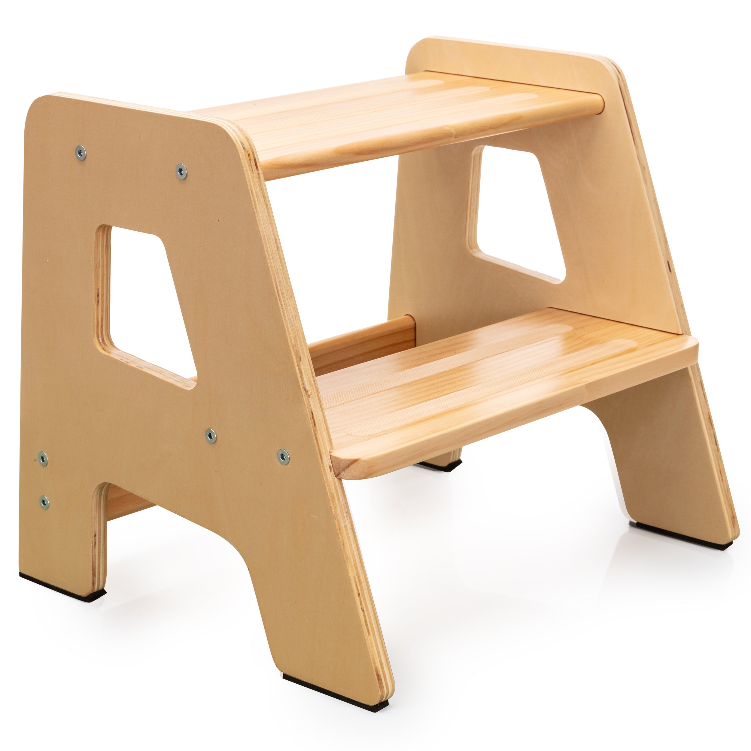 2-Step Wooden Stool for Toddlers(Step Stool for Children Ages 2+)