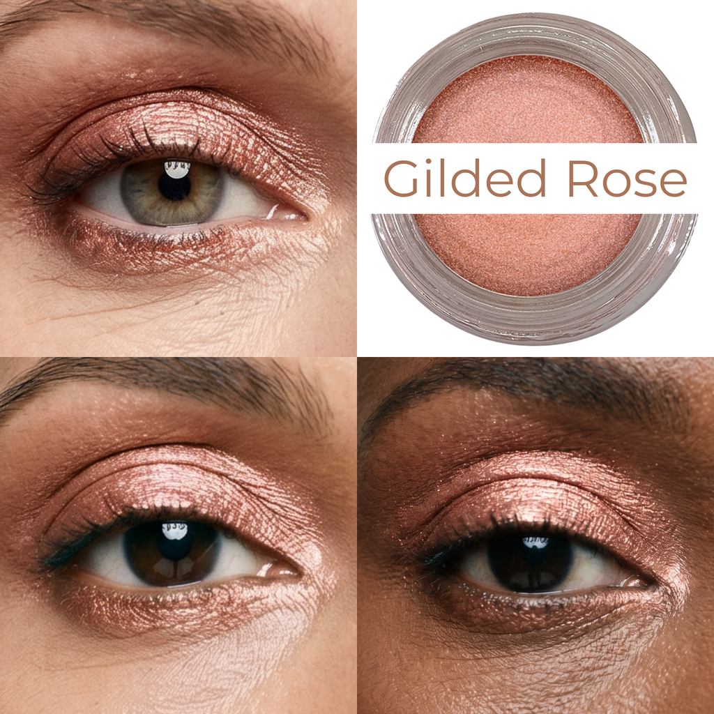 Gilded Rose Any Wear Creme - A Waterproof Multi-tasking creme to powder product for eyes, cheeks & lips. Can be worn anywhere