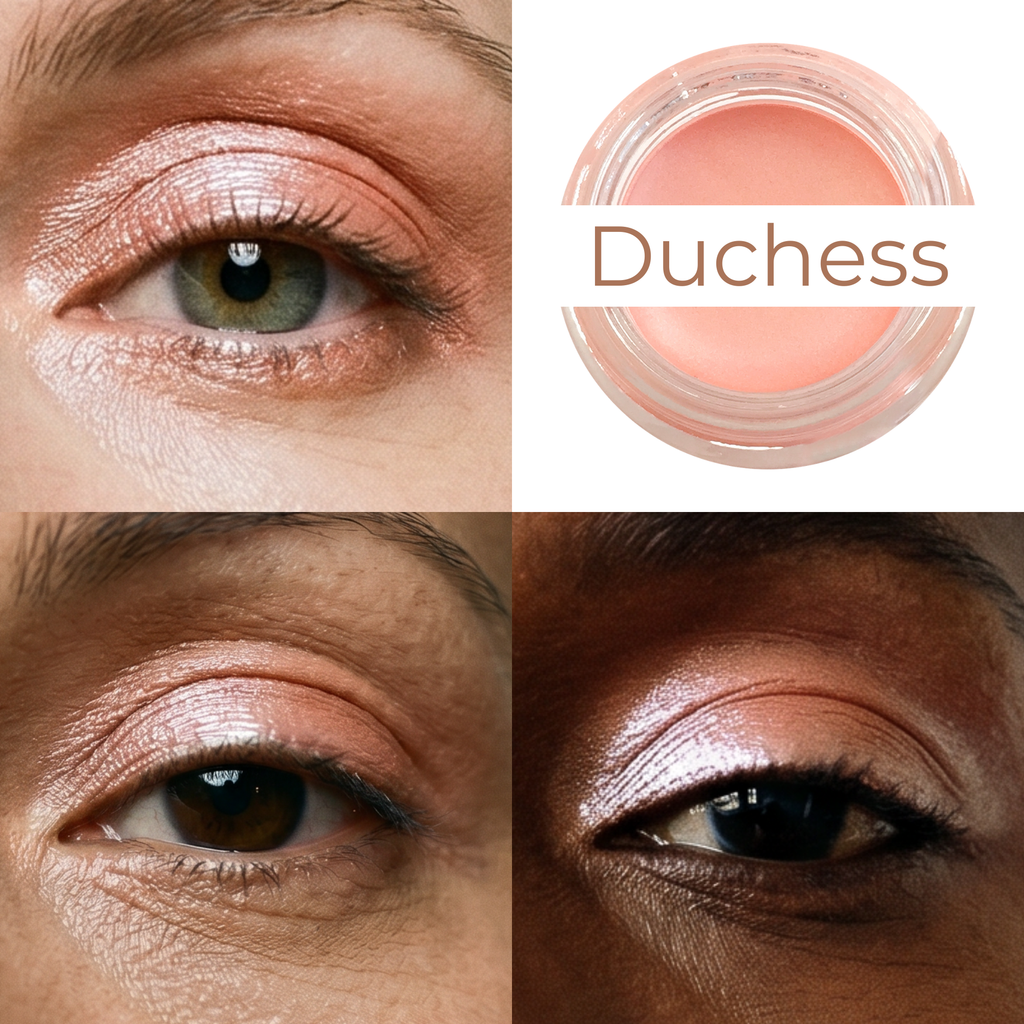 Duchess Any Wear Creme - A Waterproof Multi-tasking creme to powder product for eyes, cheeks & lips. Can be worn anywhere